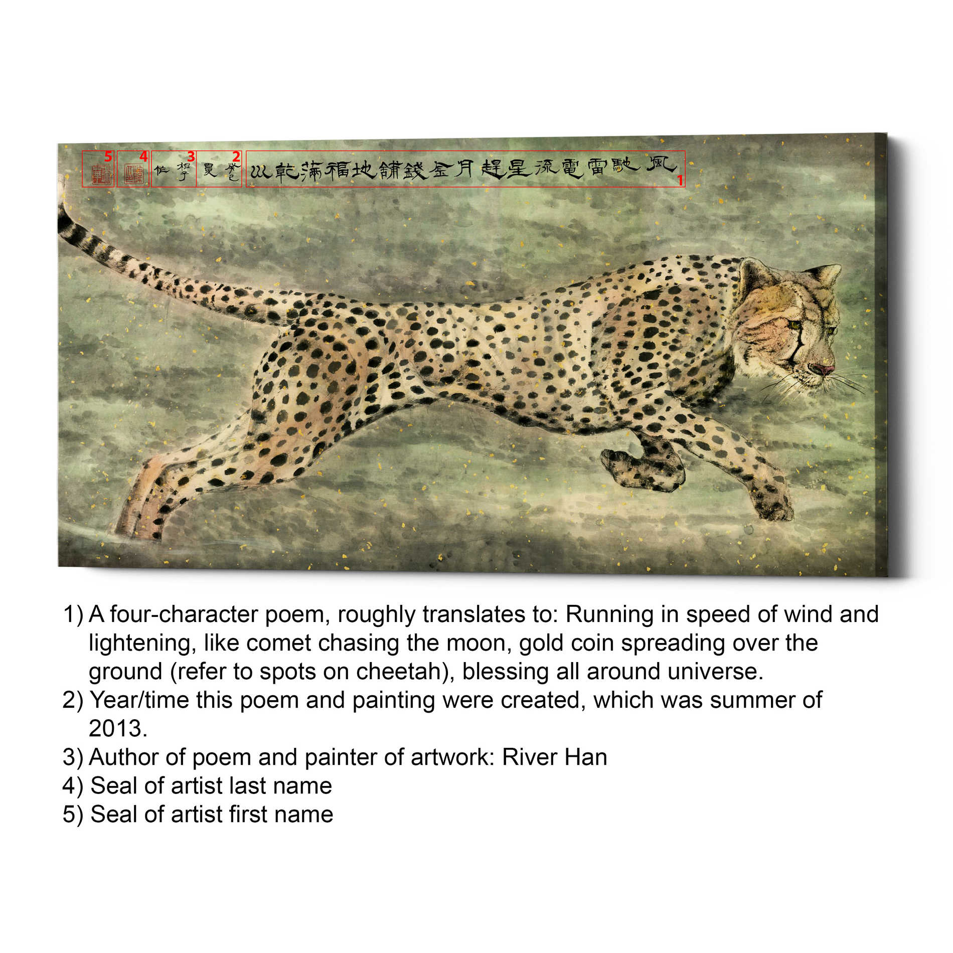 'Runs With Awesome Speed' by River Han, Canvas Wall Art,30 x 60