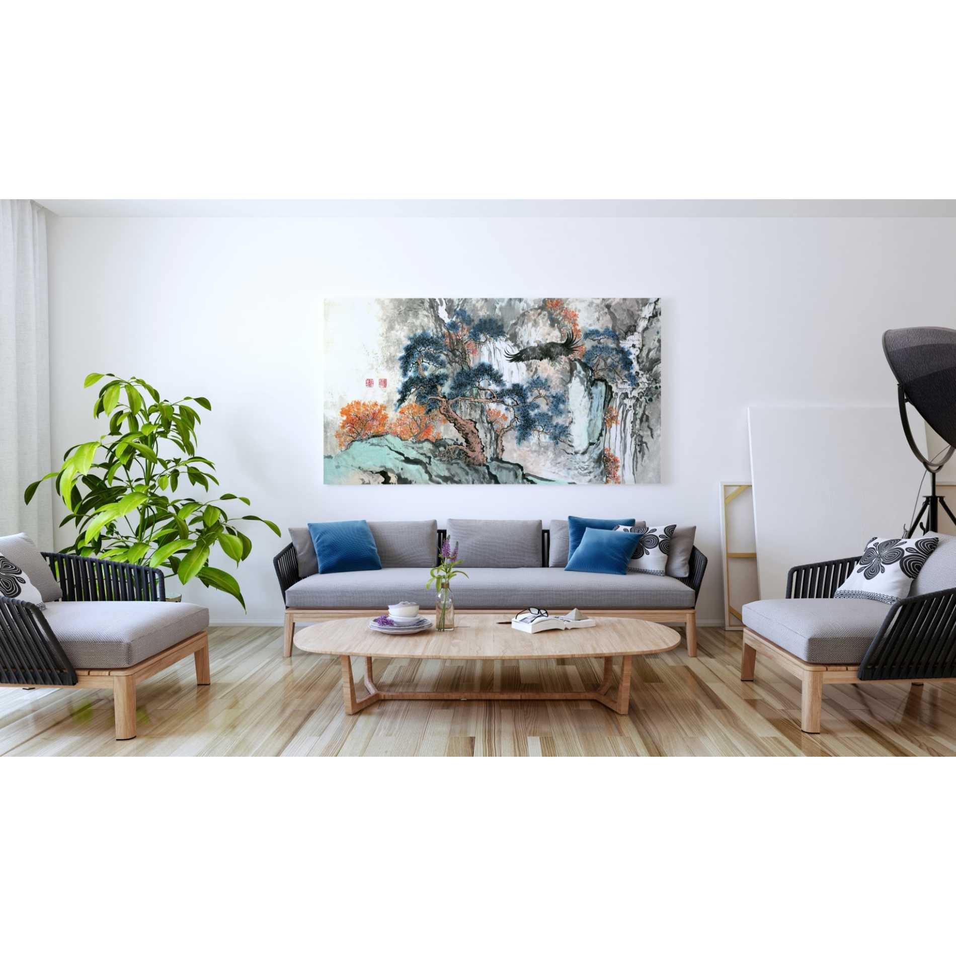 'Bird's Eye View' by River Han, Canvas Wall Art,30 x 60