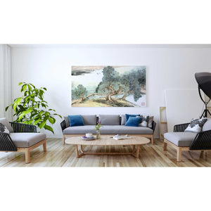 'A Stroll Along the Riverbank' by River Han, Canvas Wall Art,30 x 60