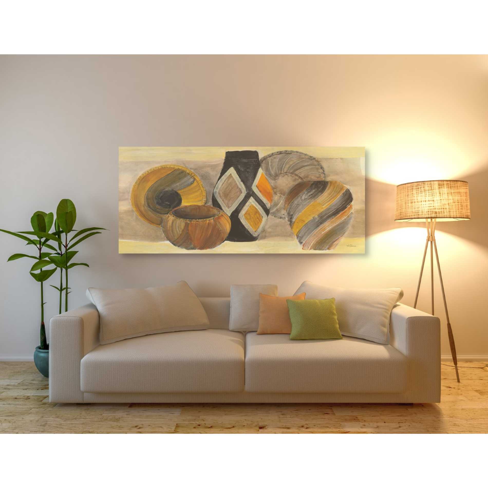 'Swirling Still Life' by Albena Hristova, Canvas Wall Art,60 x 30