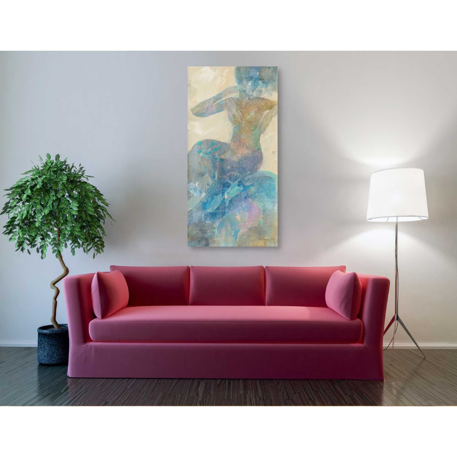 'Reflection I' by Albena Hristova, Canvas Wall Art,30 x 60