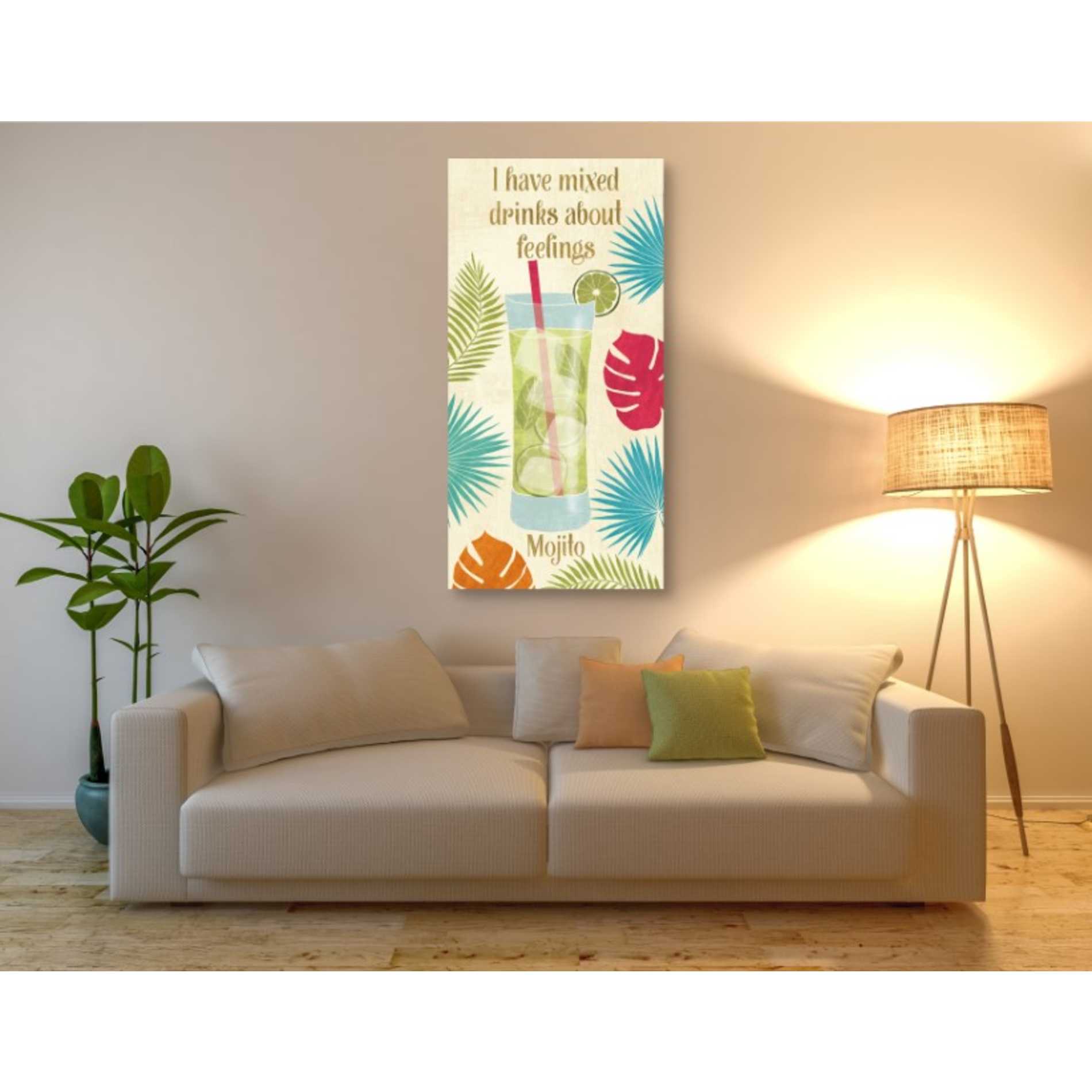 'Exotic Breeze XVI' by Veronique Charron, Canvas Wall Art,30 x 60