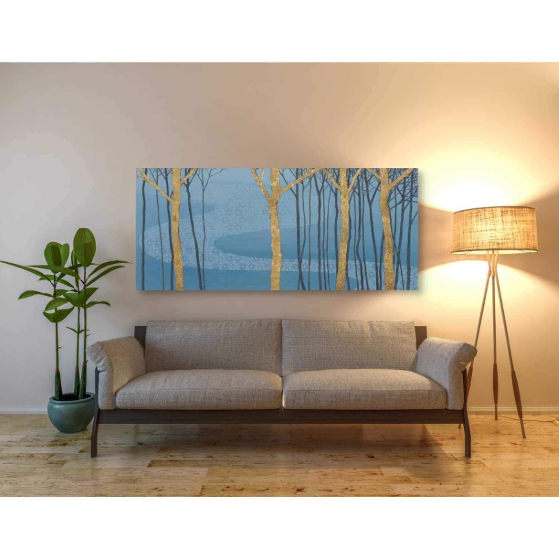 'Katonah Gold' by Kathrine Lovell, Canvas Wall Art,60 x 30