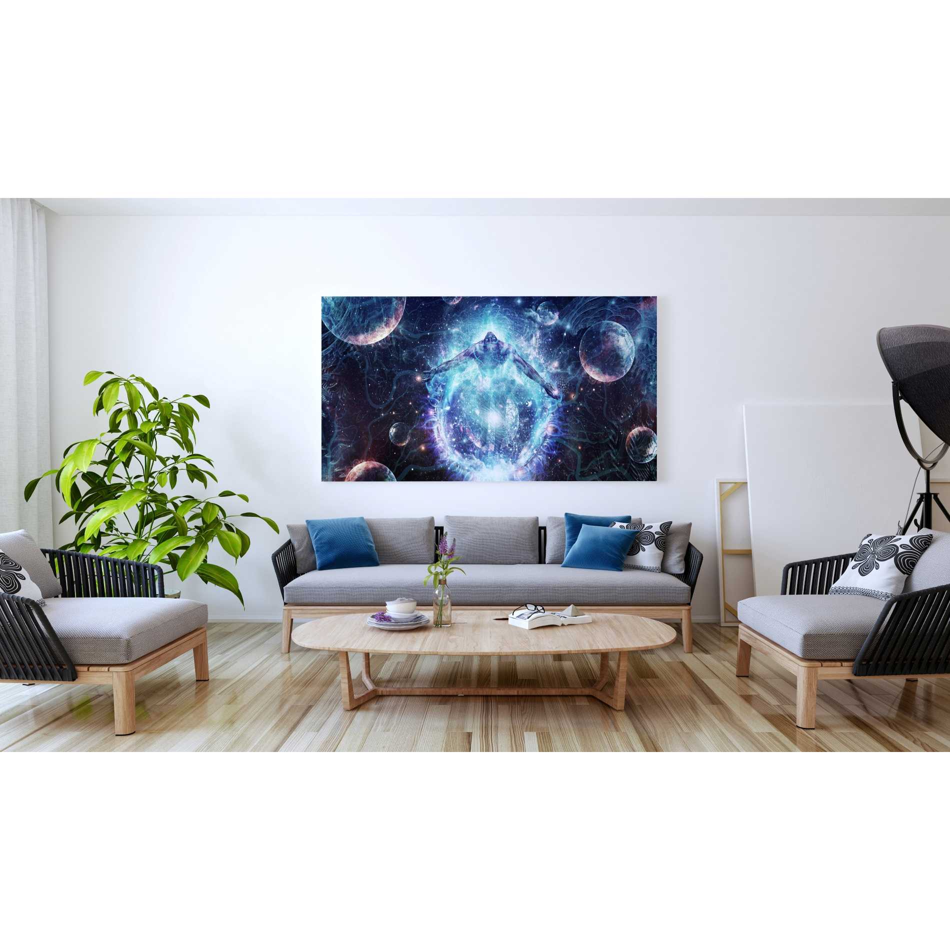 'All From Nothing We Become Something' by Cameron Gray, Canvas Wall Art,30 x 60