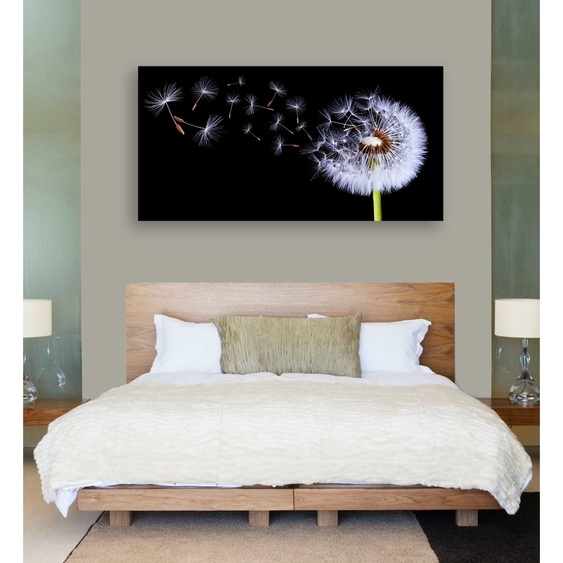 'Flying Dandelion' Canvas Wall Art,30 x 60