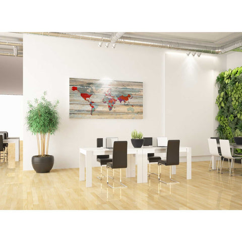 Image of 'World Map IV' by Irena Orlov, Canvas Wall Art,60 x 30