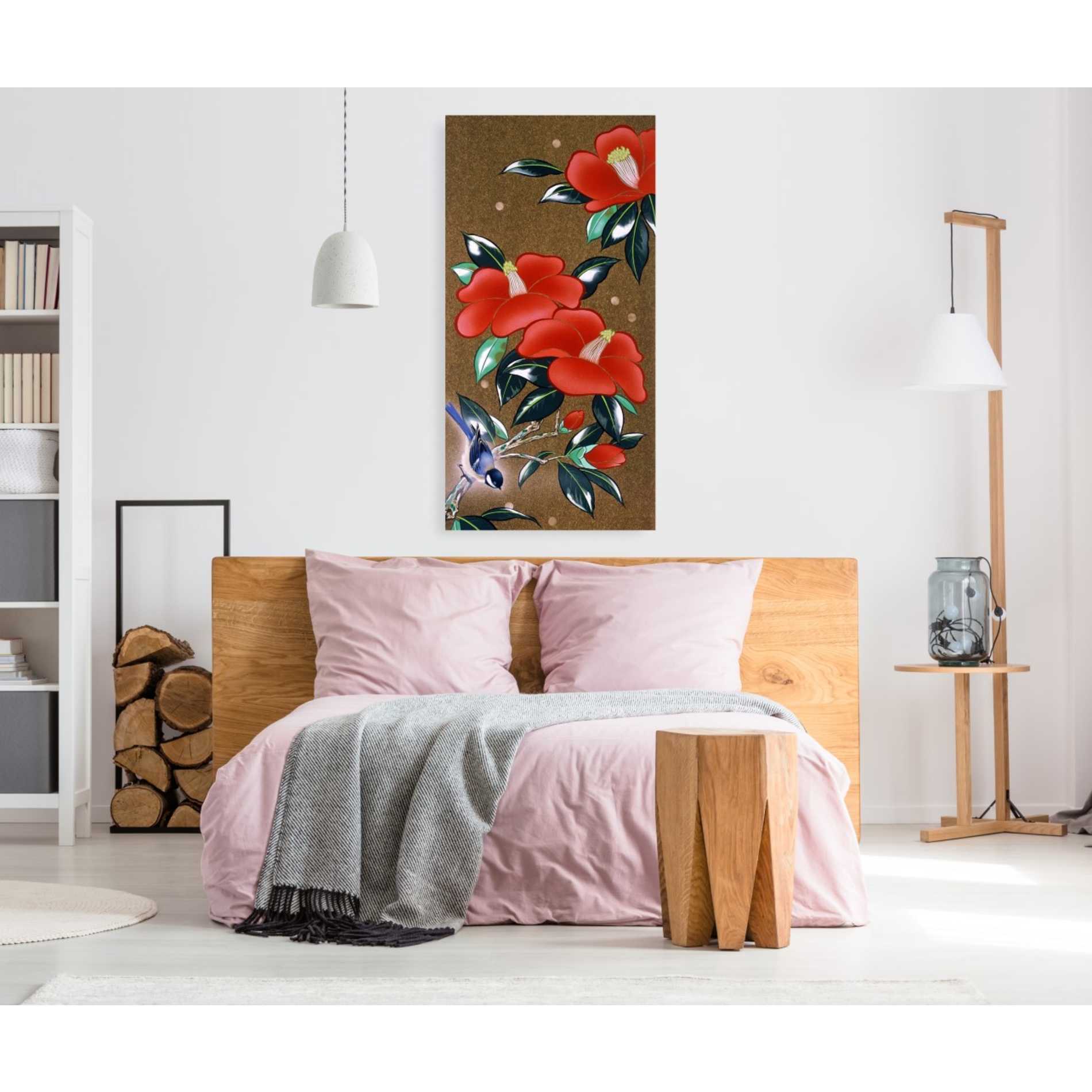 'Camellia L' by Zigen Tanabe, Giclee Canvas Wall Art