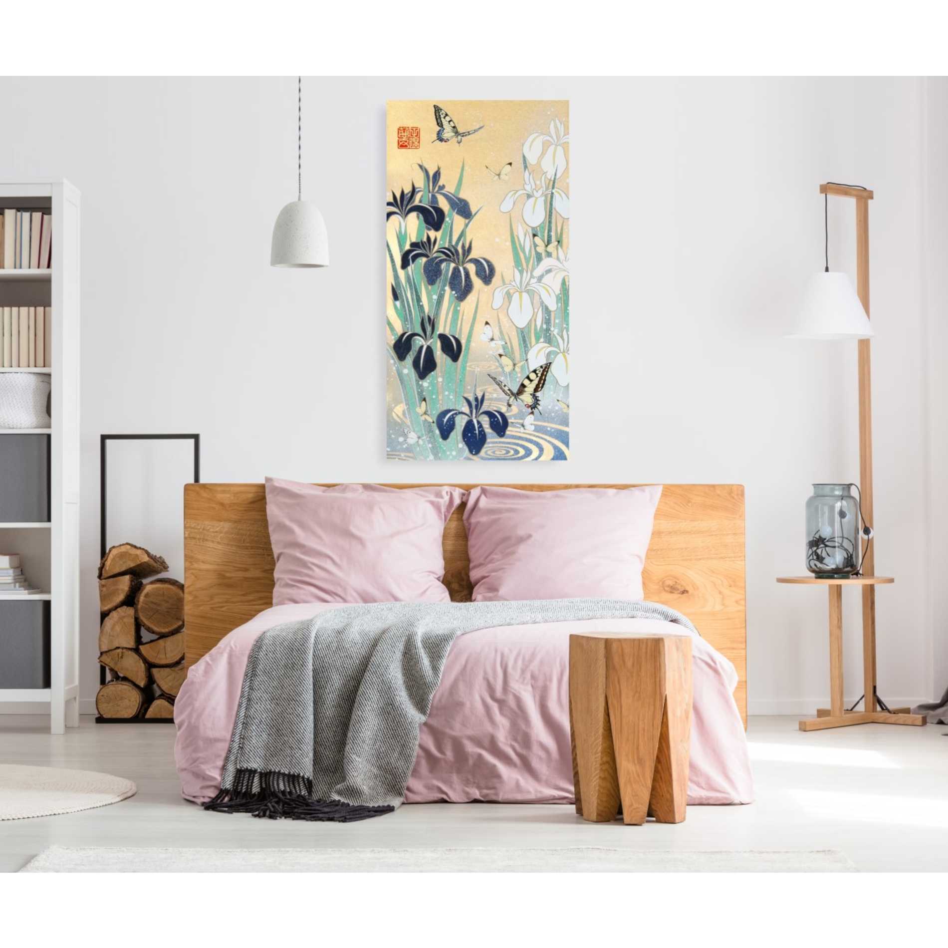 'Iris and Butterfly' by Zigen Tanabe, Giclee Canvas Wall Art