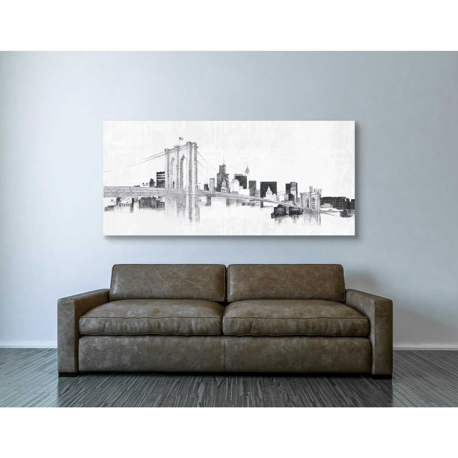 'Skyline Crossing Silver' by Avery Tillmon, Canvas Wall Art,30 x 60