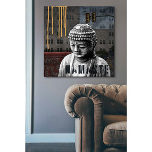 'Urban Buddha III' by Linda Woods, Canvas Wall Art,37 x 37