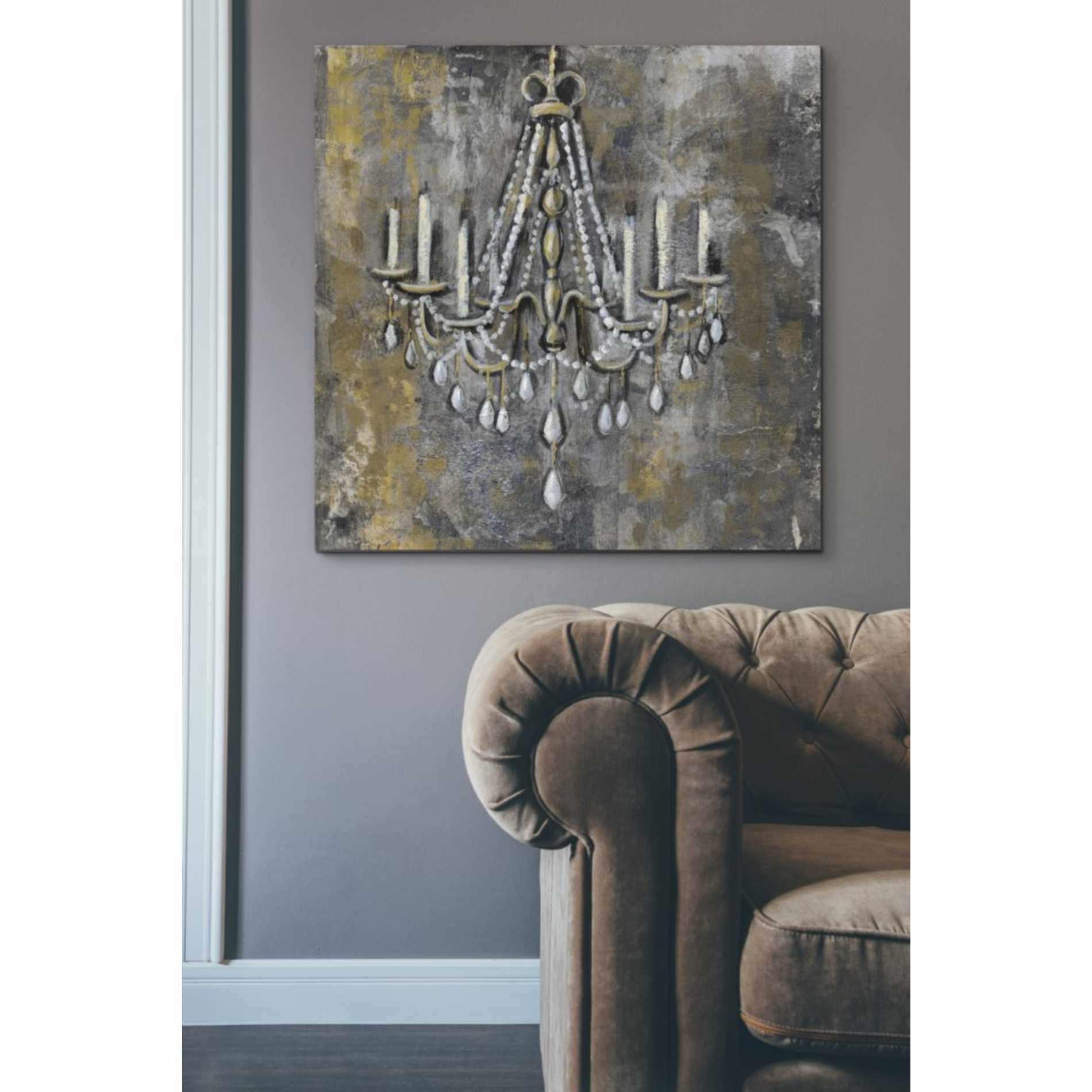 'Vintage Chandelier II' by Silvia Vassileva, Canvas Wall Art,37 x 37