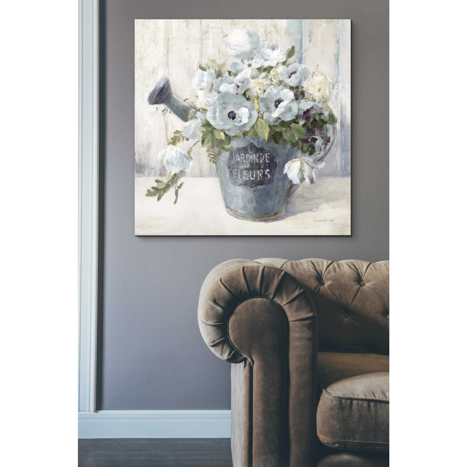'Garden Blooms II Blue Crop' by Danhui Nai, Canvas Wall Art,37 x 37