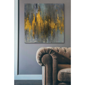 'Black and Gold Abstract' by Danhui Nai, Canvas Wall Art,37 x 37