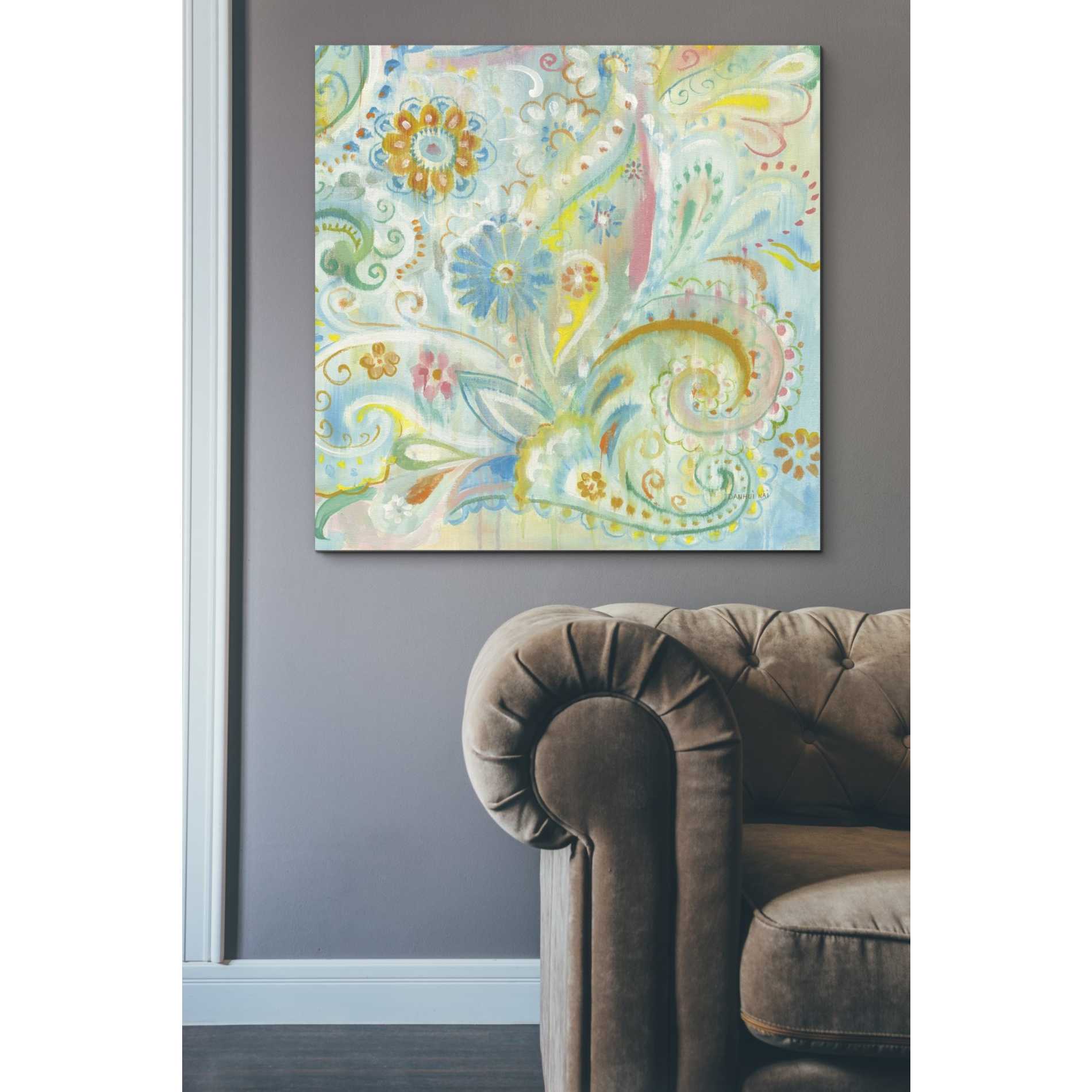 'Spring Dream Paisley XIII' by Danhui Nai, Canvas Wall Art,37 x 37