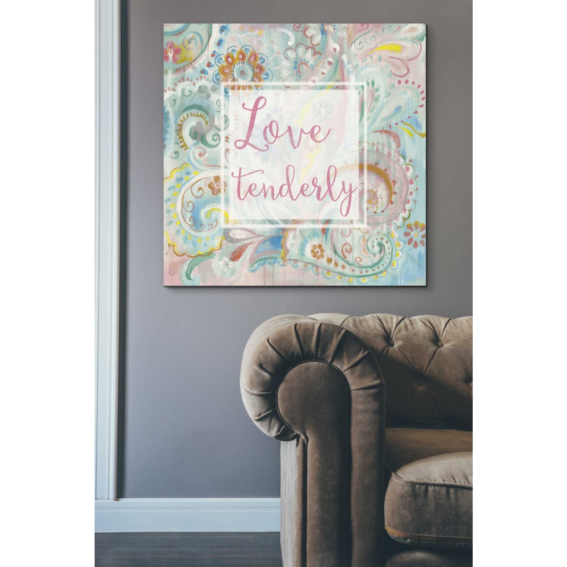 'Spring Dream Paisley III Pink Sentiment' by Danhui Nai, Canvas Wall Art,37 x 37