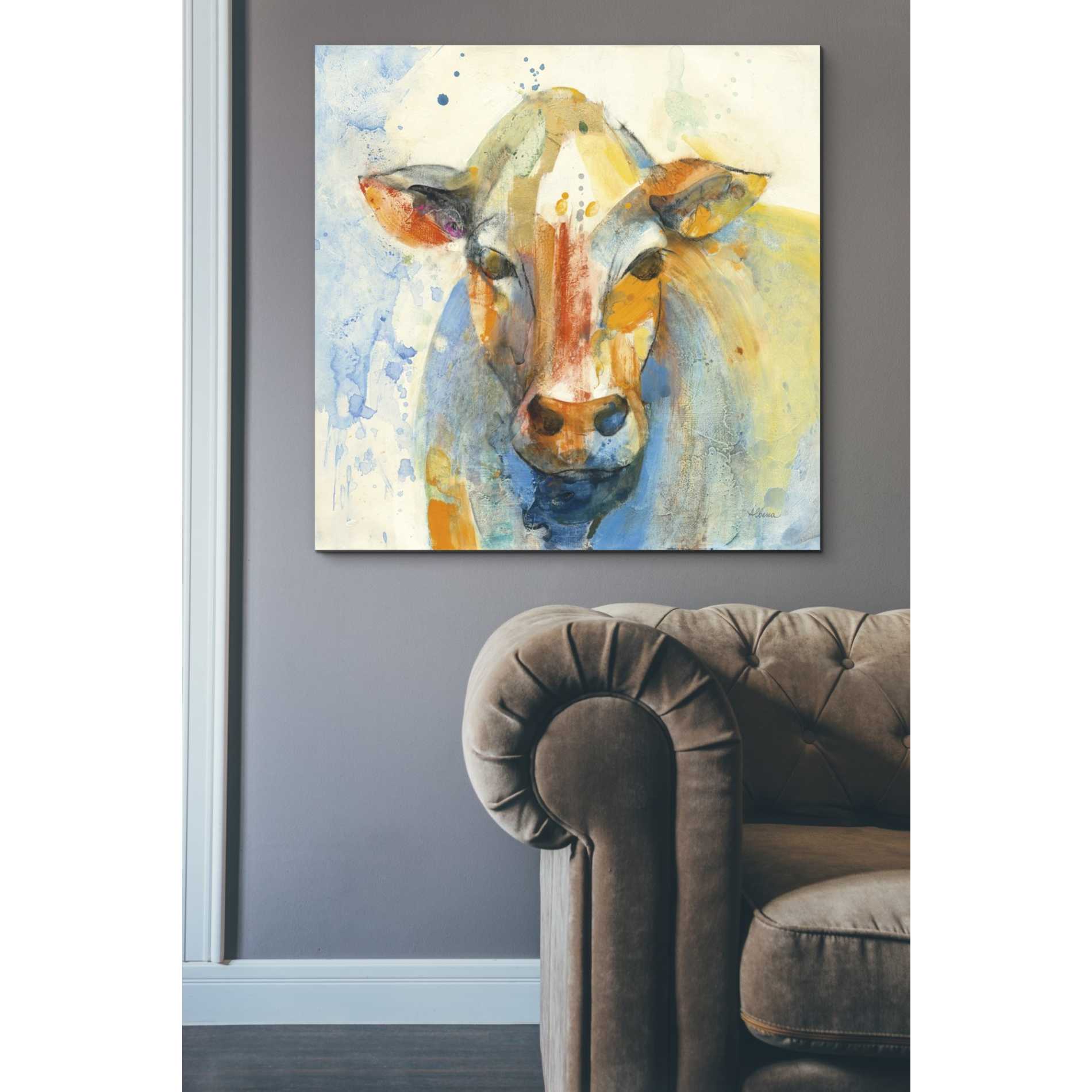 'Happy Cows II' by Albena Hristova, Canvas Wall Art,37 x 37