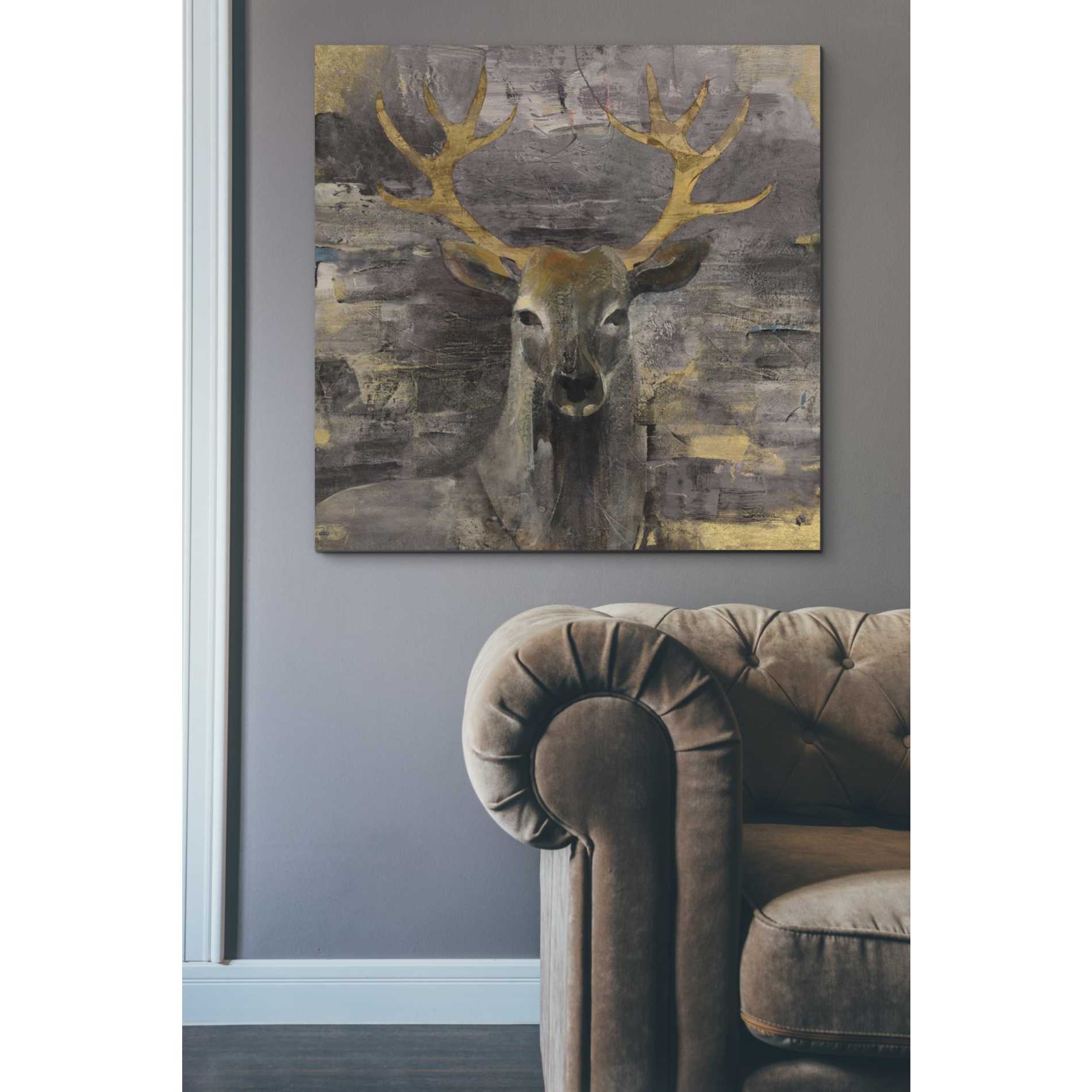 'The Leader Gold' by Albena Hristova, Canvas Wall Art,37 x 37