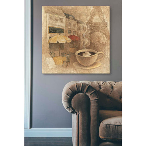 Image of 'Cafe de Paris II' by Albena Hristova, Canvas Wall Art,37 x 37
