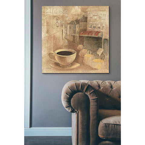 Image of 'Cafe de Paris I' by Albena Hristova, Canvas Wall Art,37 x 37