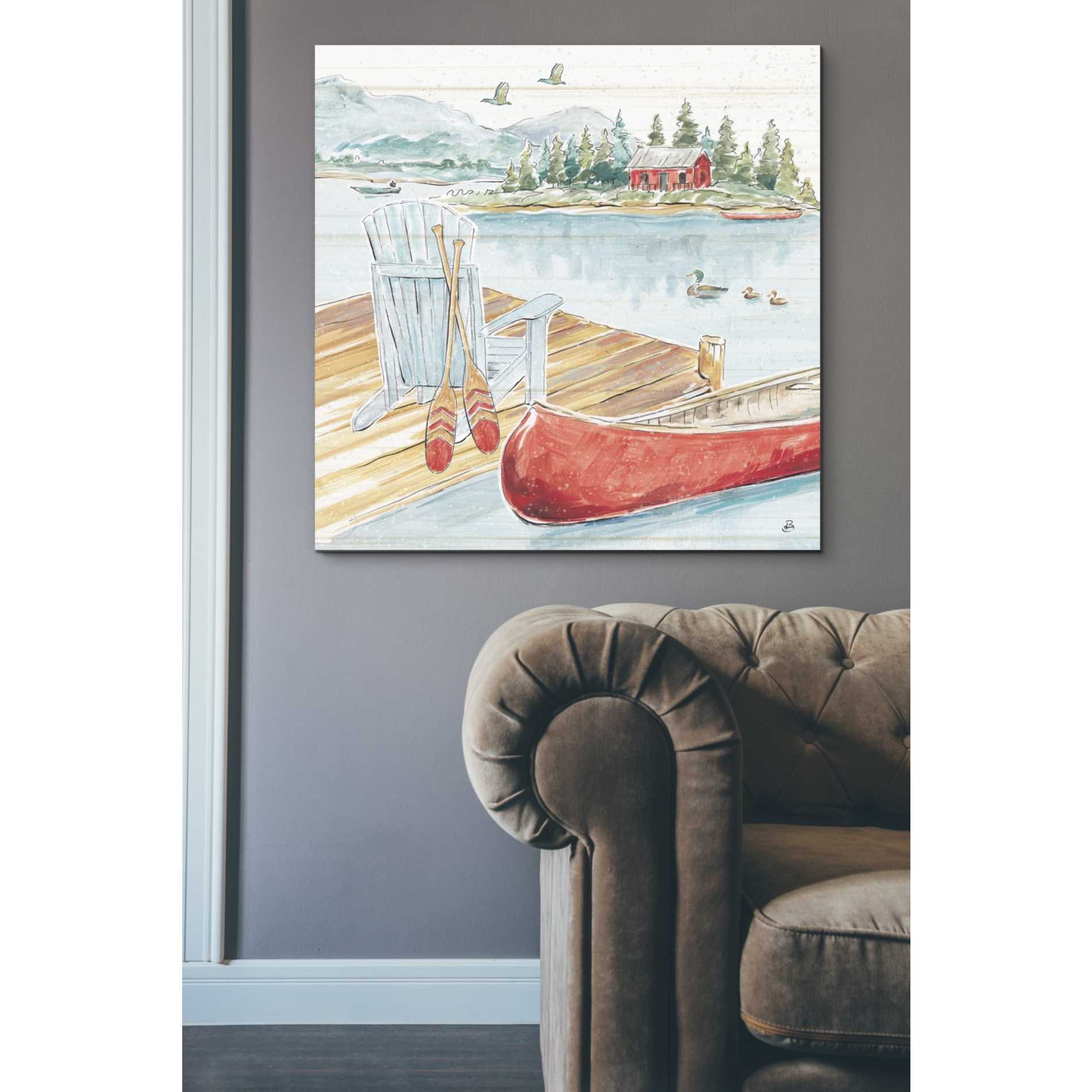 'Lake Moments III' by Daphne Brissonet, Canvas Wall Art,37 x 37