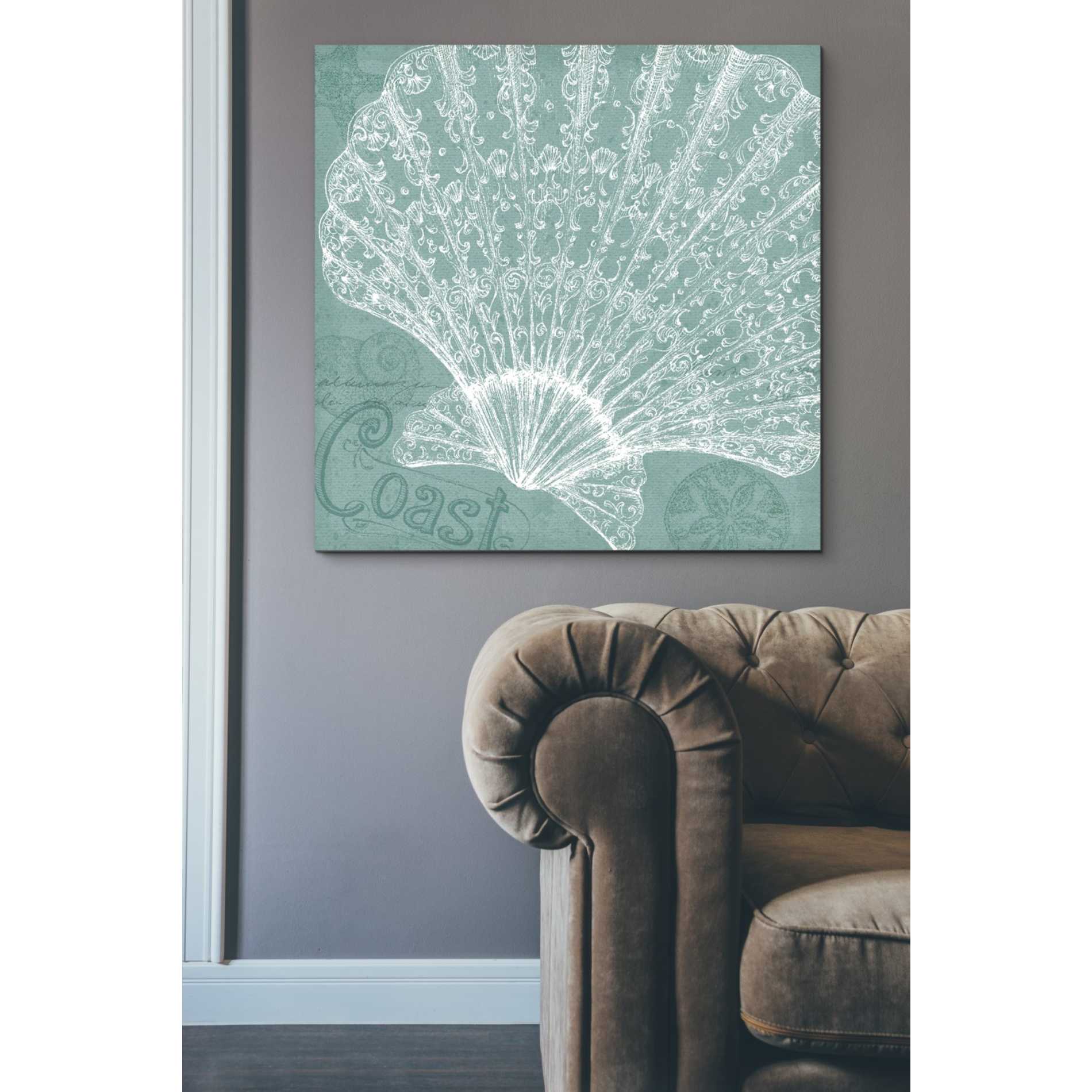 'Aqua Treasure III' by Daphne Brissonet, Canvas Wall Art,37 x 37