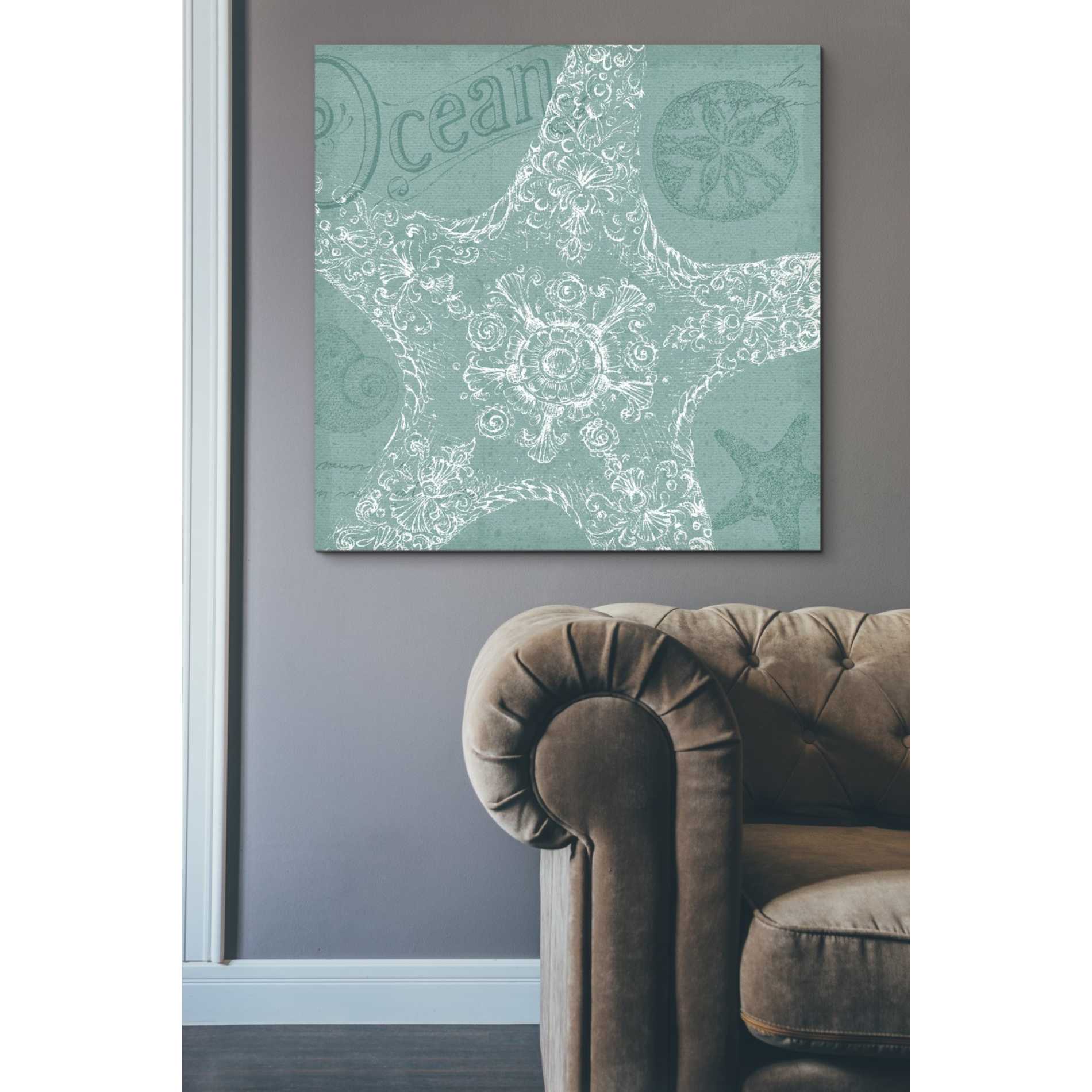 'Aqua Treasure I' by Daphne Brissonet, Canvas Wall Art,37 x 37