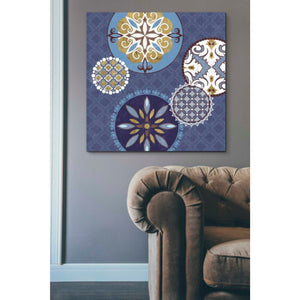 'Mediterranean Blue II' by Veronique Charron, Canvas Wall Art,37 x 37