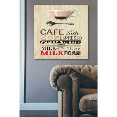 Image of 'Cafe Latte' by Marco Fabiano, Canvas Wall Art,37 x 37