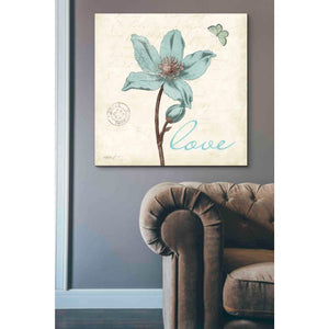 'Touch of Blue IV - Love' by Katie Pertiet, Canvas Wall Art,37 x 37