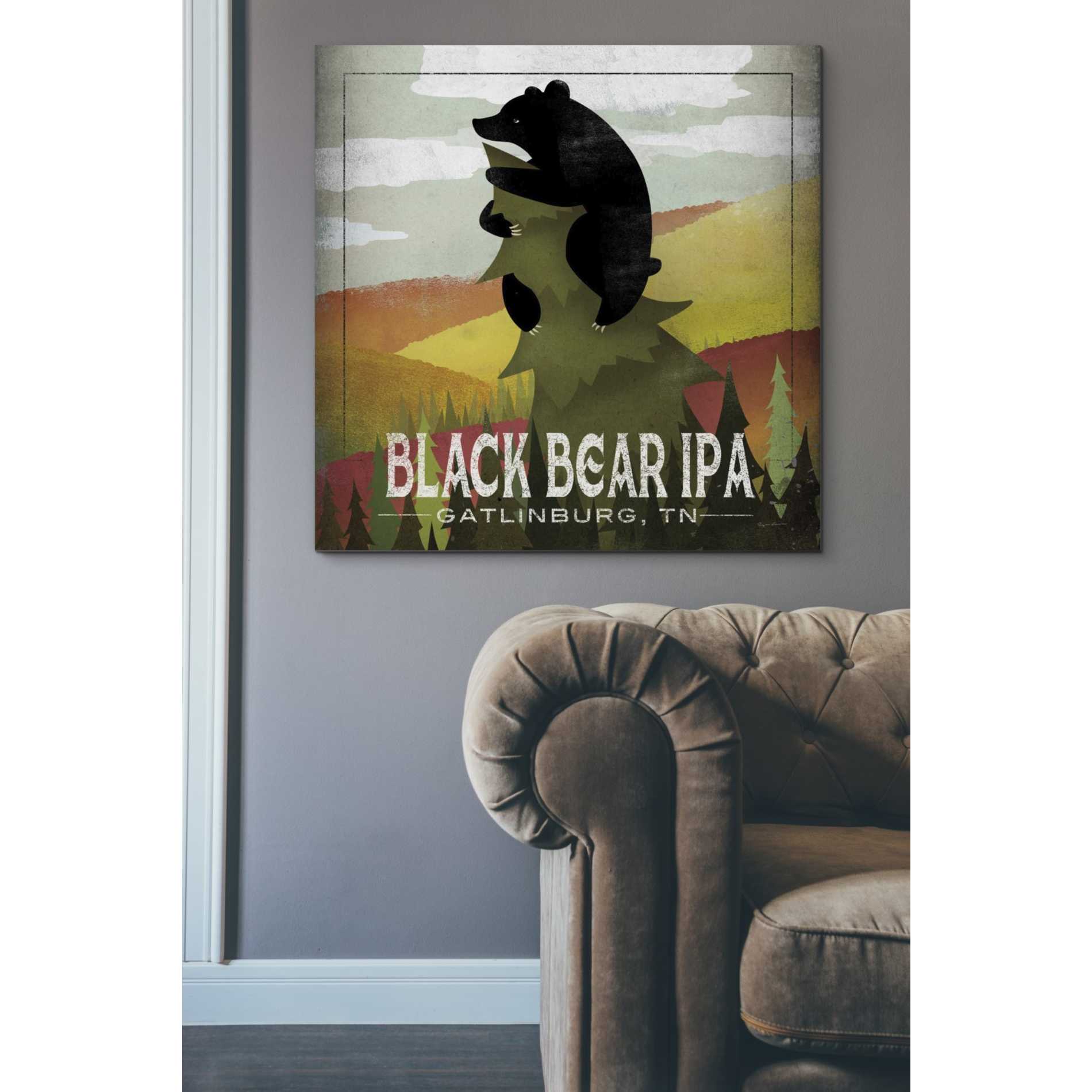 'Leaf Peeper Black Bear IPA' by Ryan Fowler, Canvas Wall Art,37 x 37