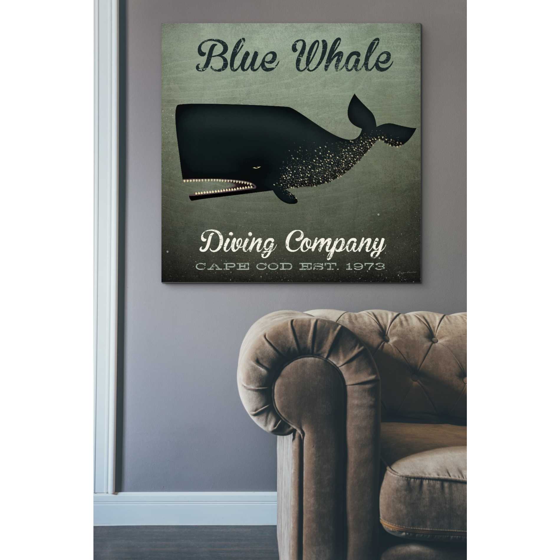 'Barnacle Whale Diving Co' by Ryan Fowler, Canvas Wall Art,37 x 37