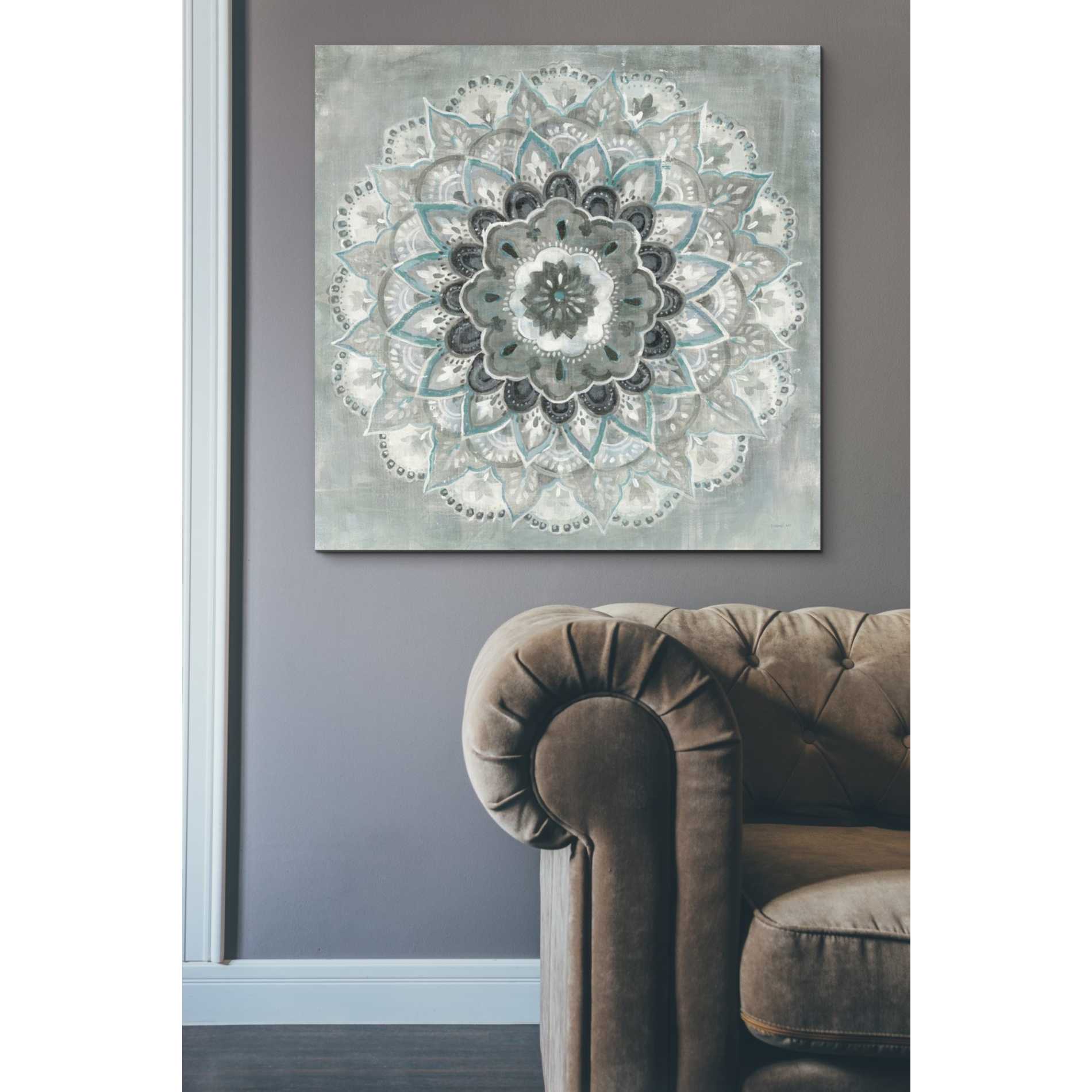 'Teal Sunburst' by Danhui Nai, Canvas Wall Art,37 x 37