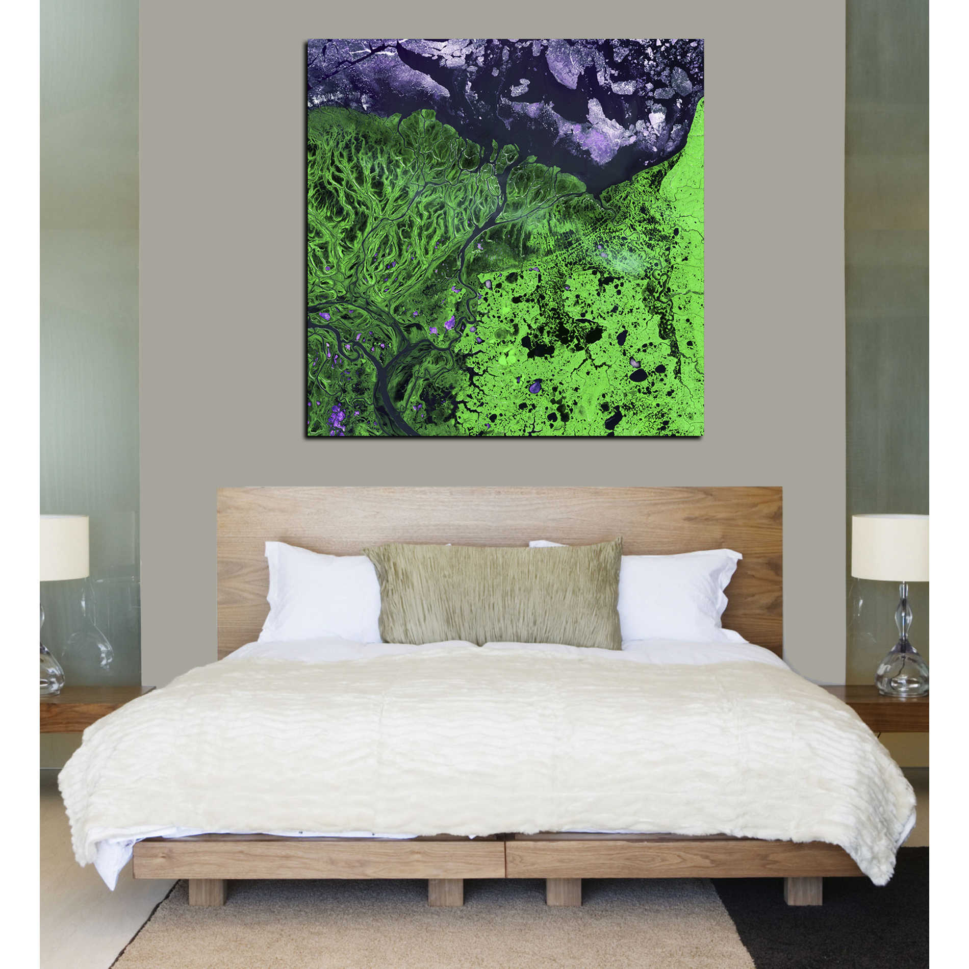 'Earth As Art: Yukon Delta' Canvas Wall Art,37 x 37