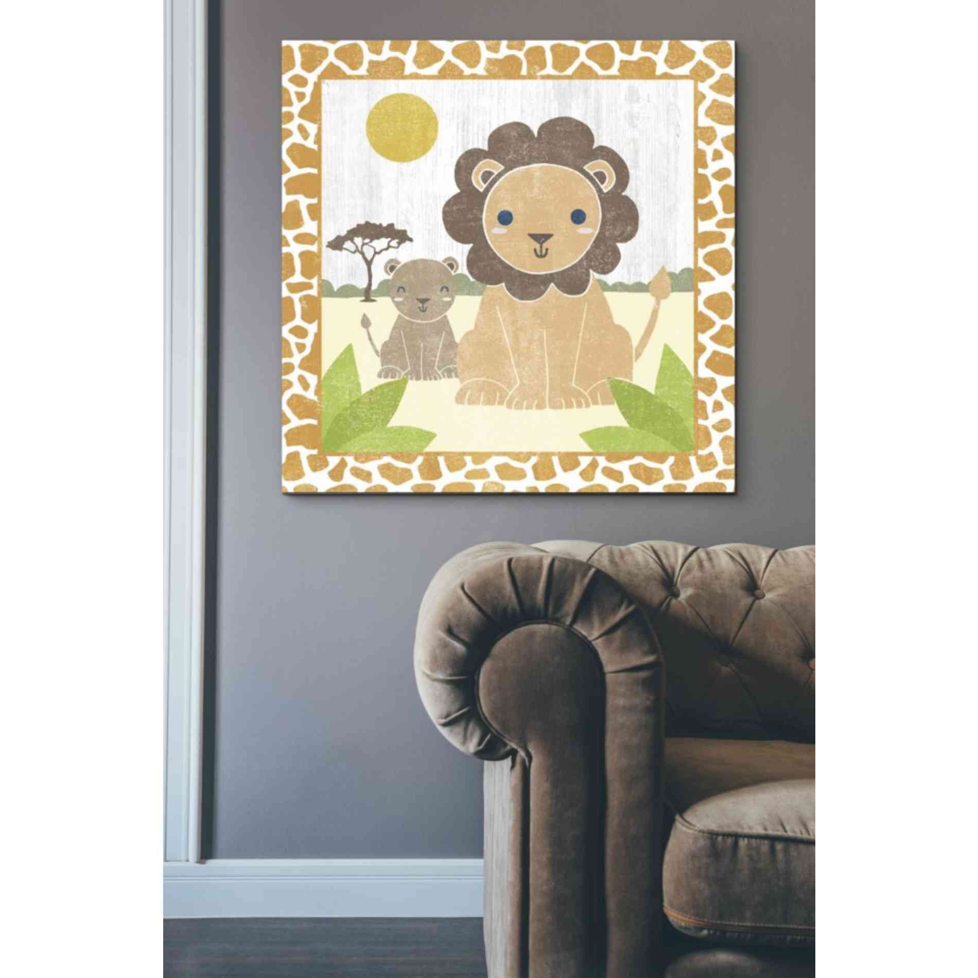 'Safari Fun Lion' by Moira Hershey, Canvas Wall Art,37 x 37