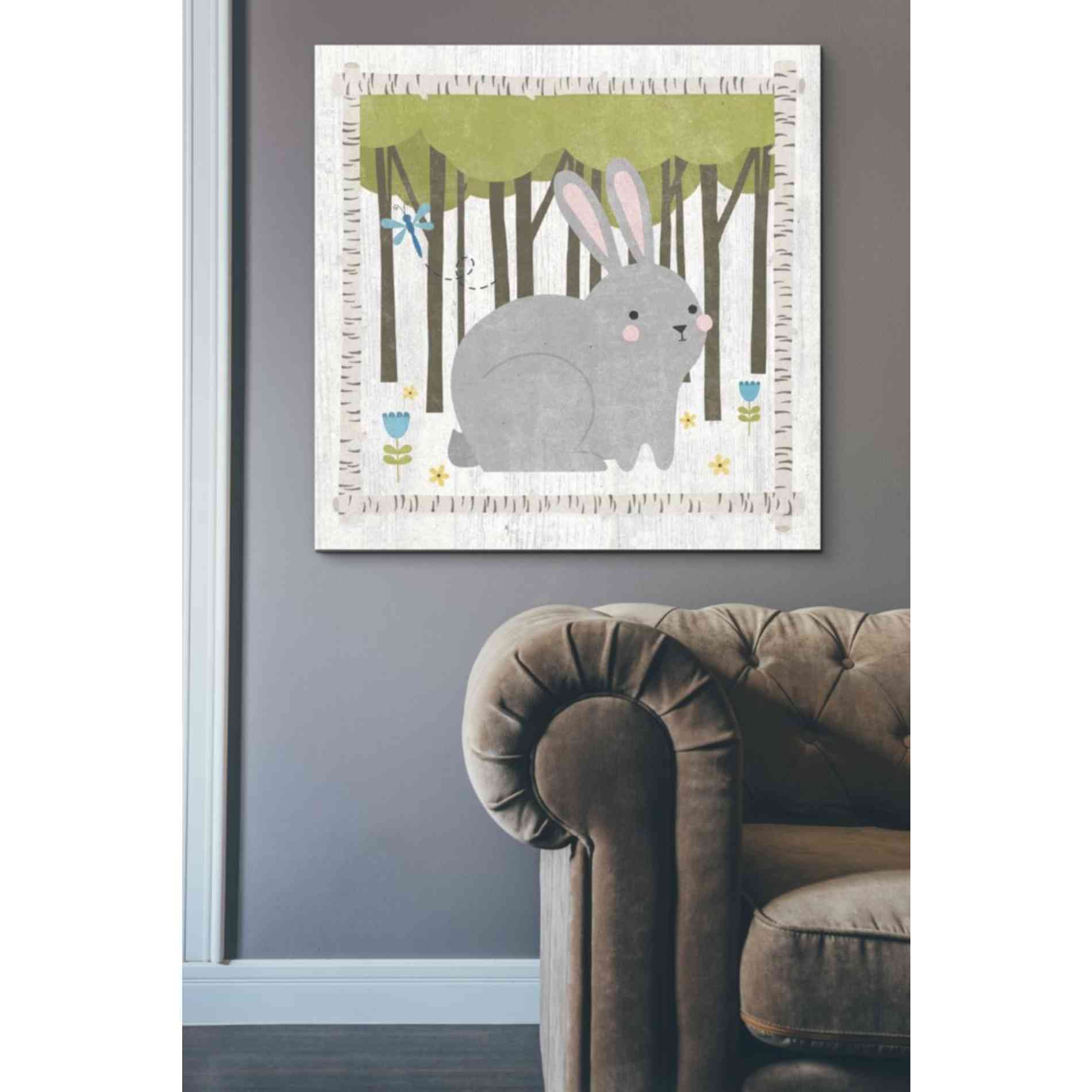 'Woodland Hideaway Bunny' by Moira Hershey, Canvas Wall Art,37 x 37