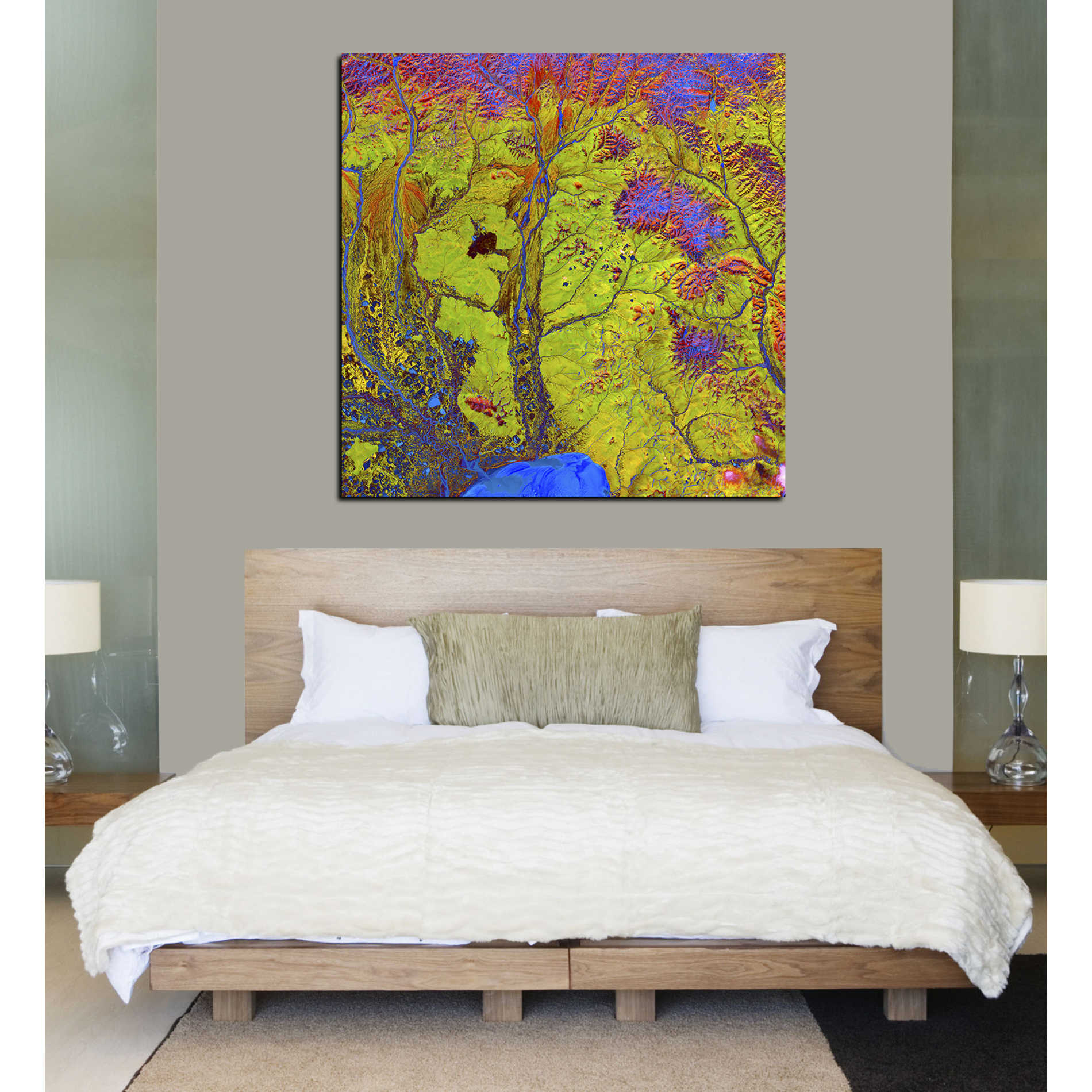 'Earth As Art: Siberian Ribbons' Canvas Wall Art,37 x 37