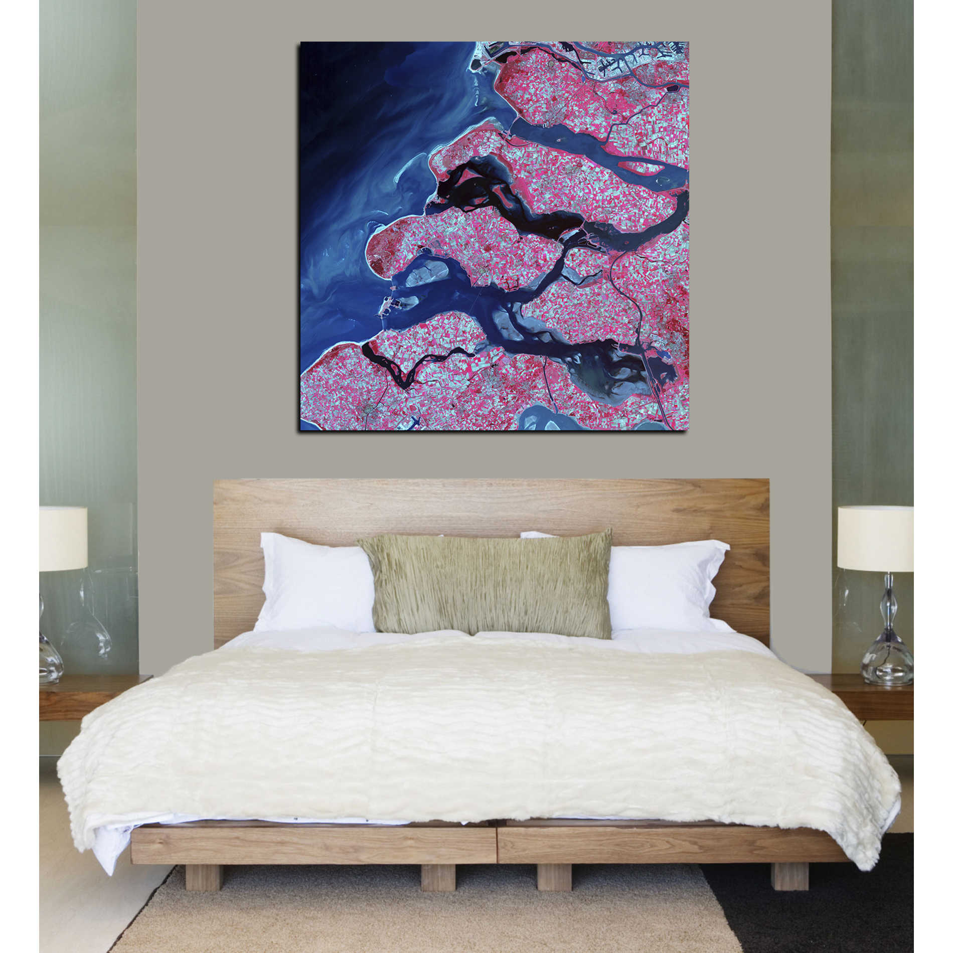 'Earth As Art: Delta Region' Canvas Wall Art,37 x 37