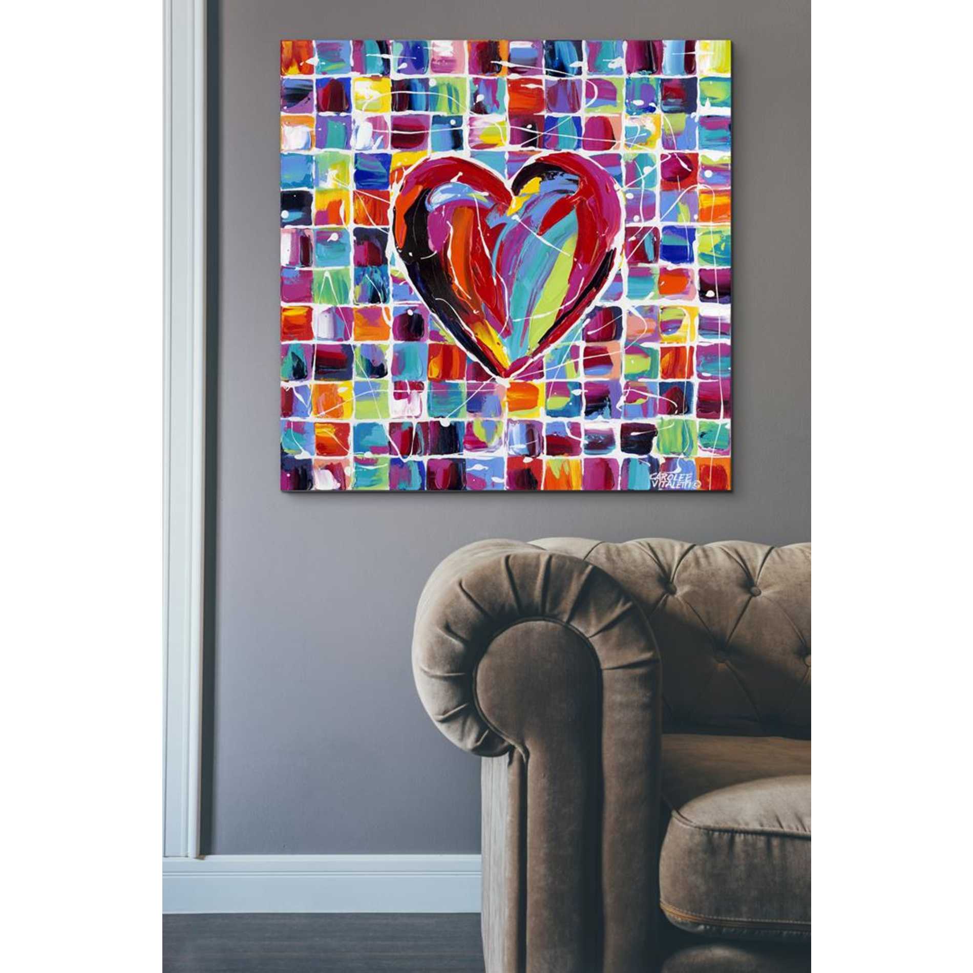 'Hearts of a Different Color II' by Carolee Vitaletti Giclee Canvas Wall Art