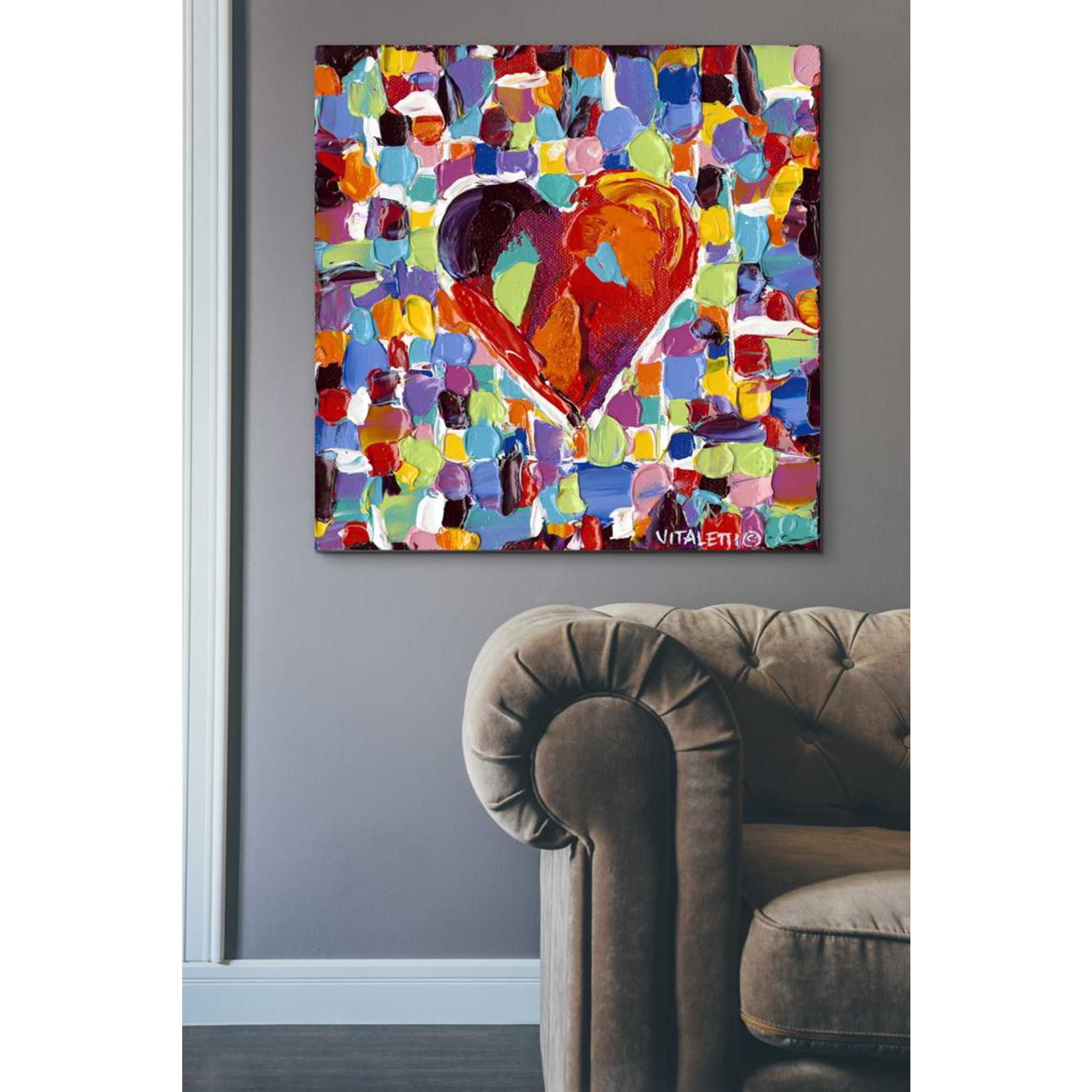 'Mosaic Heart III' by Carolee Vitaletti Giclee Canvas Wall Art