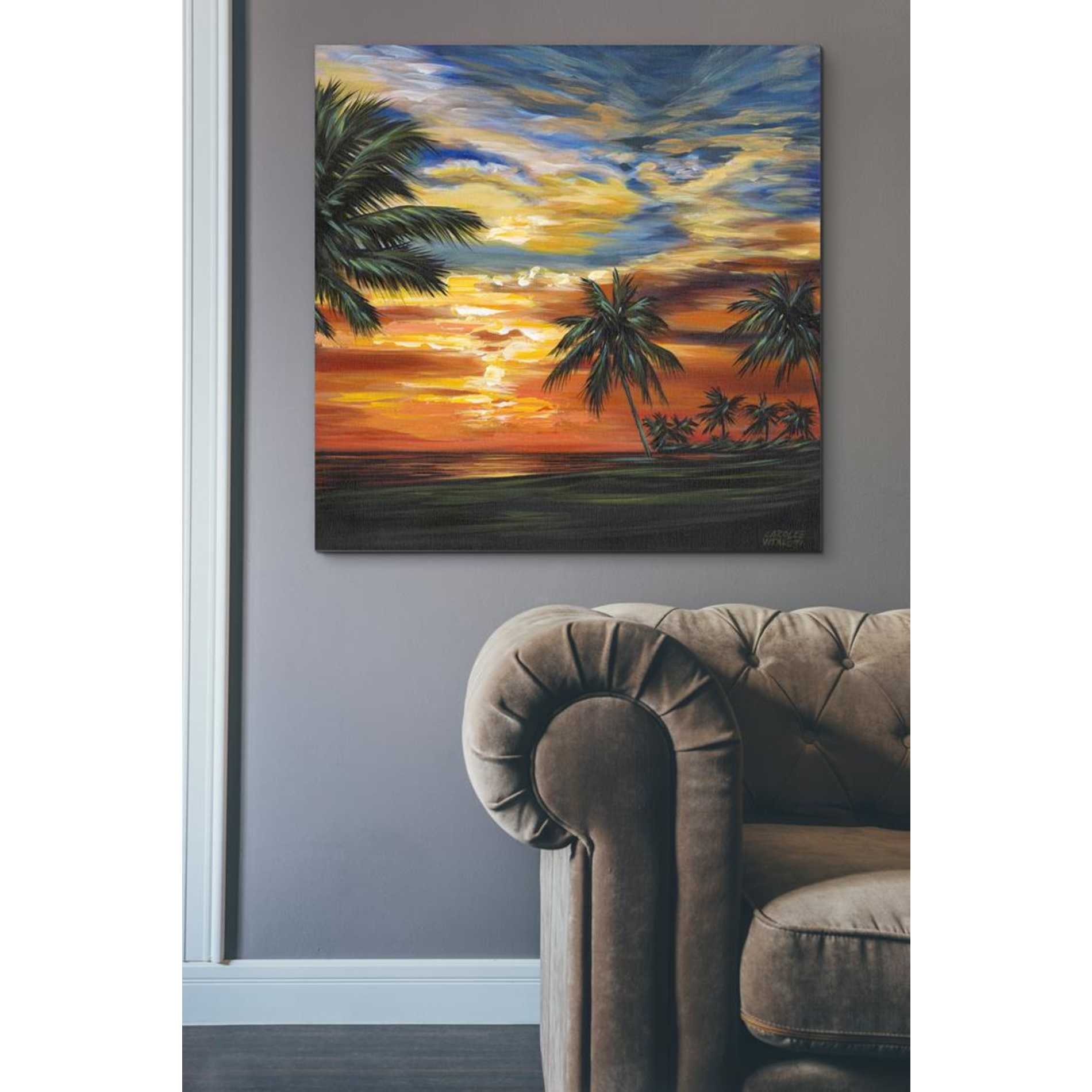 'Stunning Tropical Sunset II' by Carolee Vitaletti Giclee Canvas Wall Art
