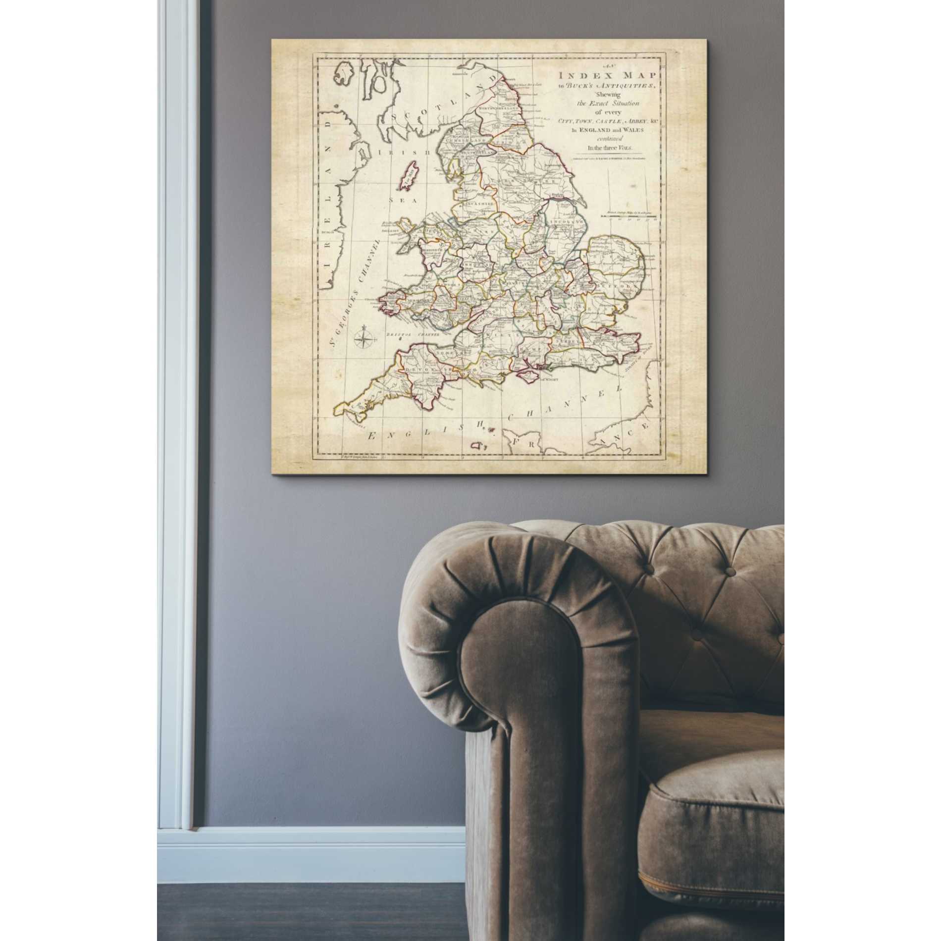 'Towns, Castles & Abbeys in England & Wales' by Unknown Giclee Canvas Wall Art