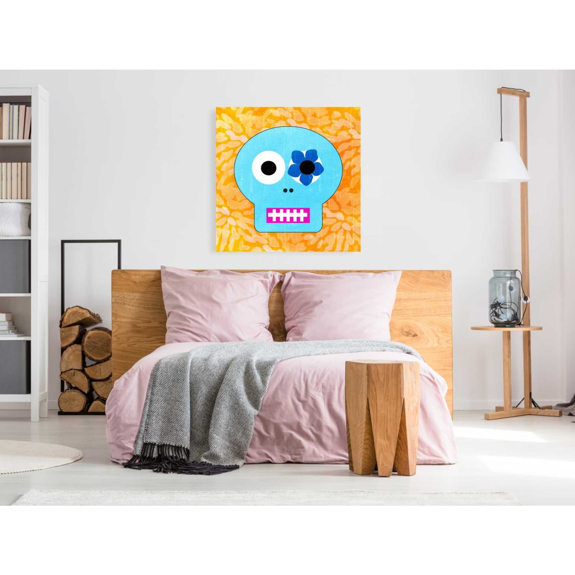 'Day Of The Dead III' by Linda Woods, Canvas Wall Art,37 x 37