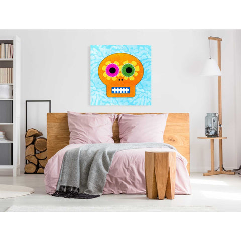 Image of 'Day Of The Dead IV' by Linda Woods, Canvas Wall Art,37 x 37