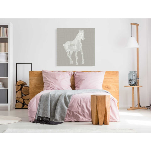 Image of 'Modern Farm Horse III' by Linda Woods, Canvas Wall Art,37 x 37