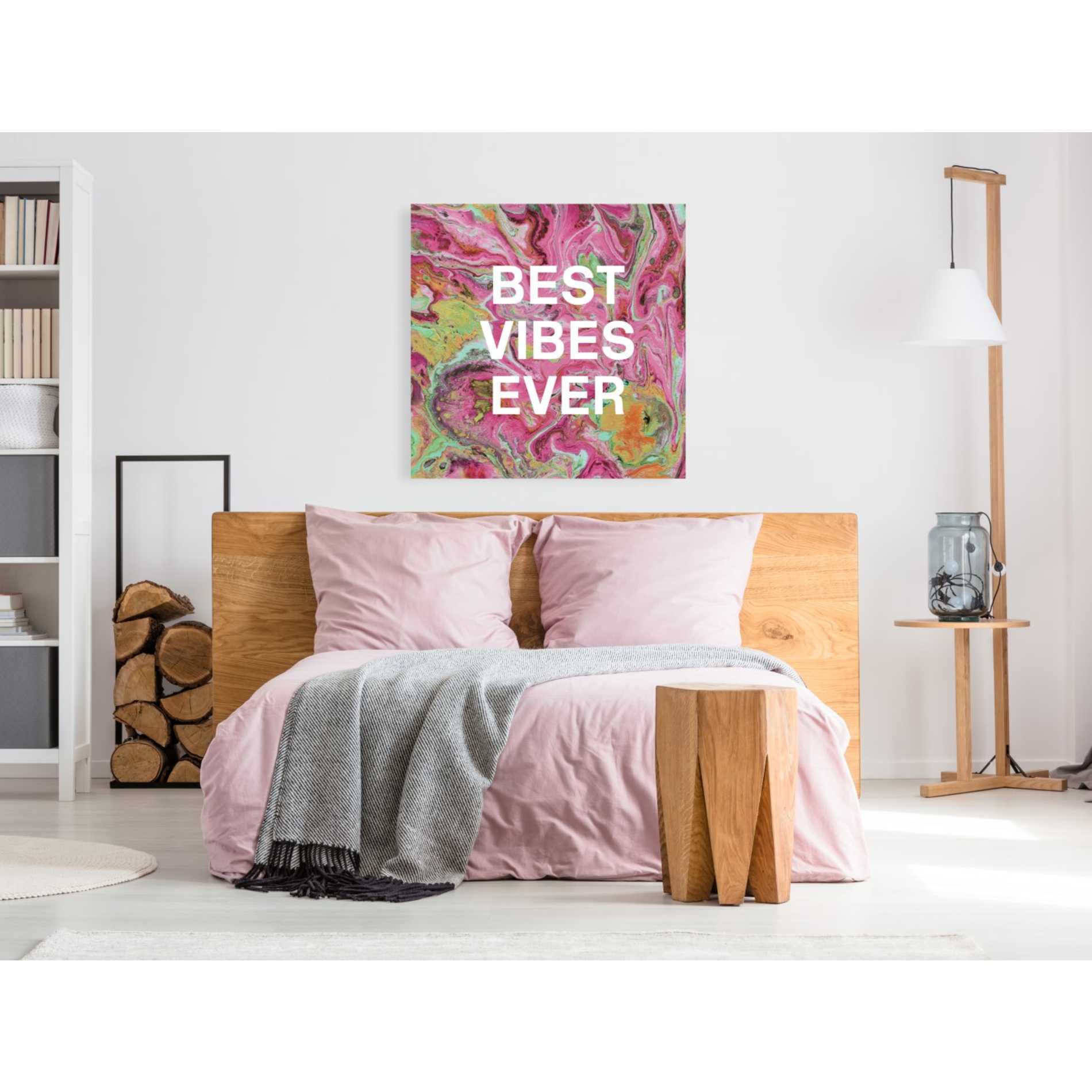 'Best Vibes Ever' by Linda Woods, Canvas Wall Art,37 x 37