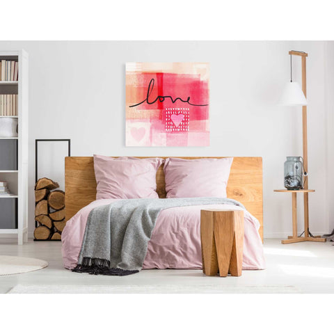 Image of 'Love I' by Linda Woods, Canvas Wall Art,37 x 37