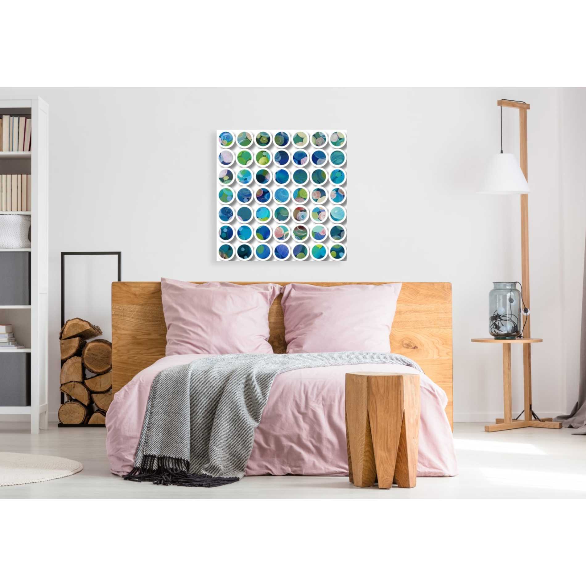 'Industrial Mixed Media Circles' by Irena Orlov, Canvas Wall Art,37 x 37