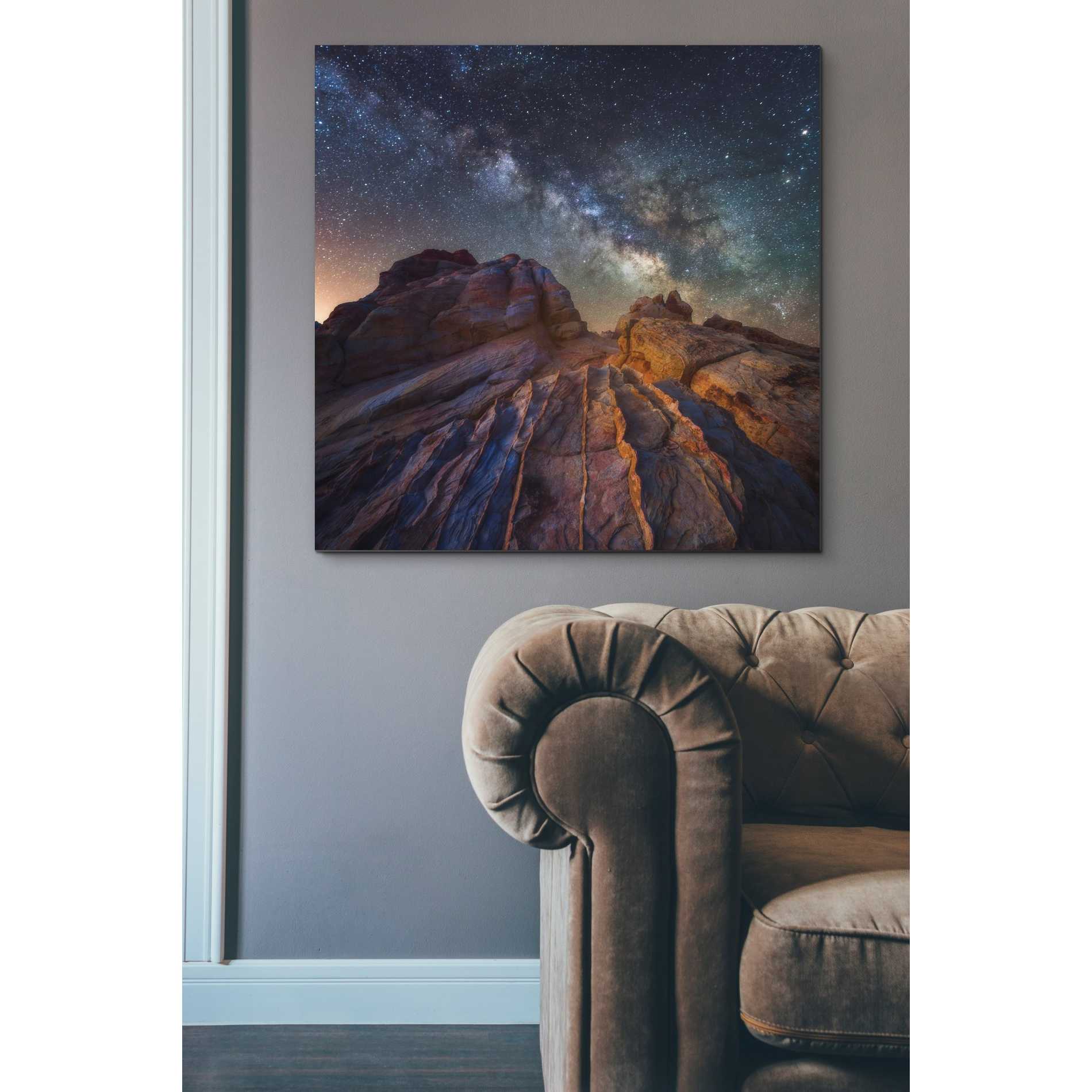 'The Martian Landscape' by Darren White, Canvas Wall Art,37 x 37