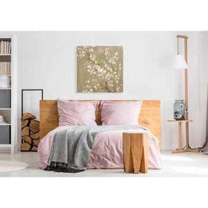 'White Cherry Blossom II Neutral' by Danhui Nai, Canvas Wall Art,37 x 37