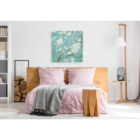 Image of 'White Cherry Blossom I on Blue' by Danhui Nai, Canvas Wall Art,37 x 37